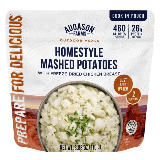 Augason Farms Homestyle Mashed Potatoes with Chicken Pouch